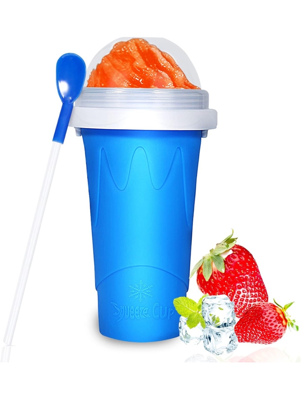 Color Land Slushy Cup, TIK TOK Slushie Maker Cup Frozen Magic Squeeze Cup Blue - Picture 13 of 13